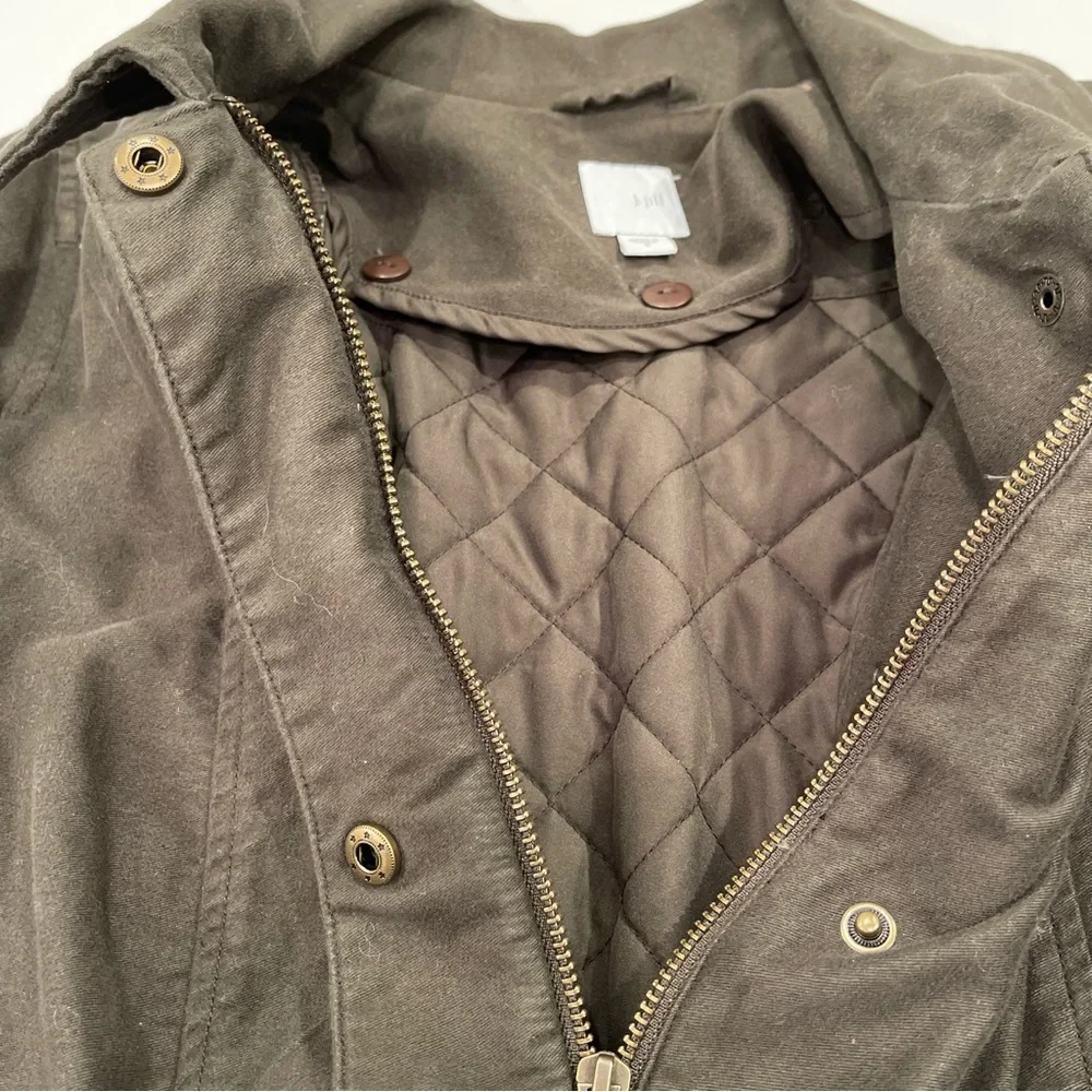 LIKE NEW! J.Jill army green lined utility jacket - Picture 13 of 14
